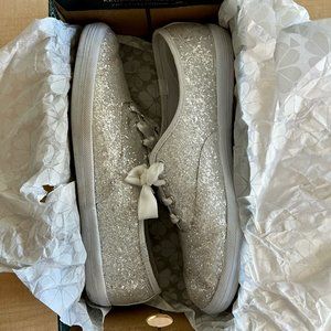 White Sparkle Keds for Kate Spade - 8.5